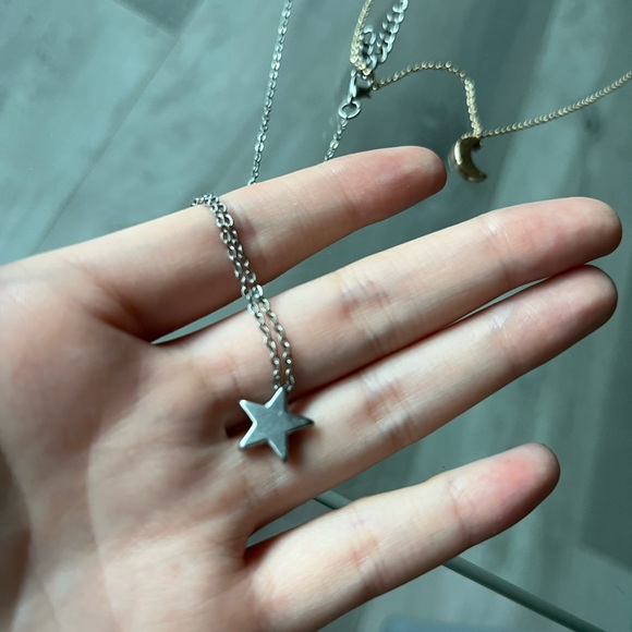 $5/FREE ADD ON | Matching Moon & Star Necklaces - Picture 2 of 3